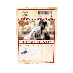 Adrian Beltre #JA-AB 2005 Fleer Authentix Jersey Authentix General Admission